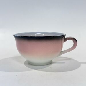 Vintage Hazel Atlas‎ Pink to Black Ombre Milk Glass Teacup Single Replacement